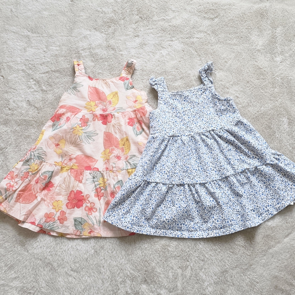 Carter's Floral and Blue Baby Girl Dresses Set